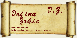 Dafina Zokić vizit kartica